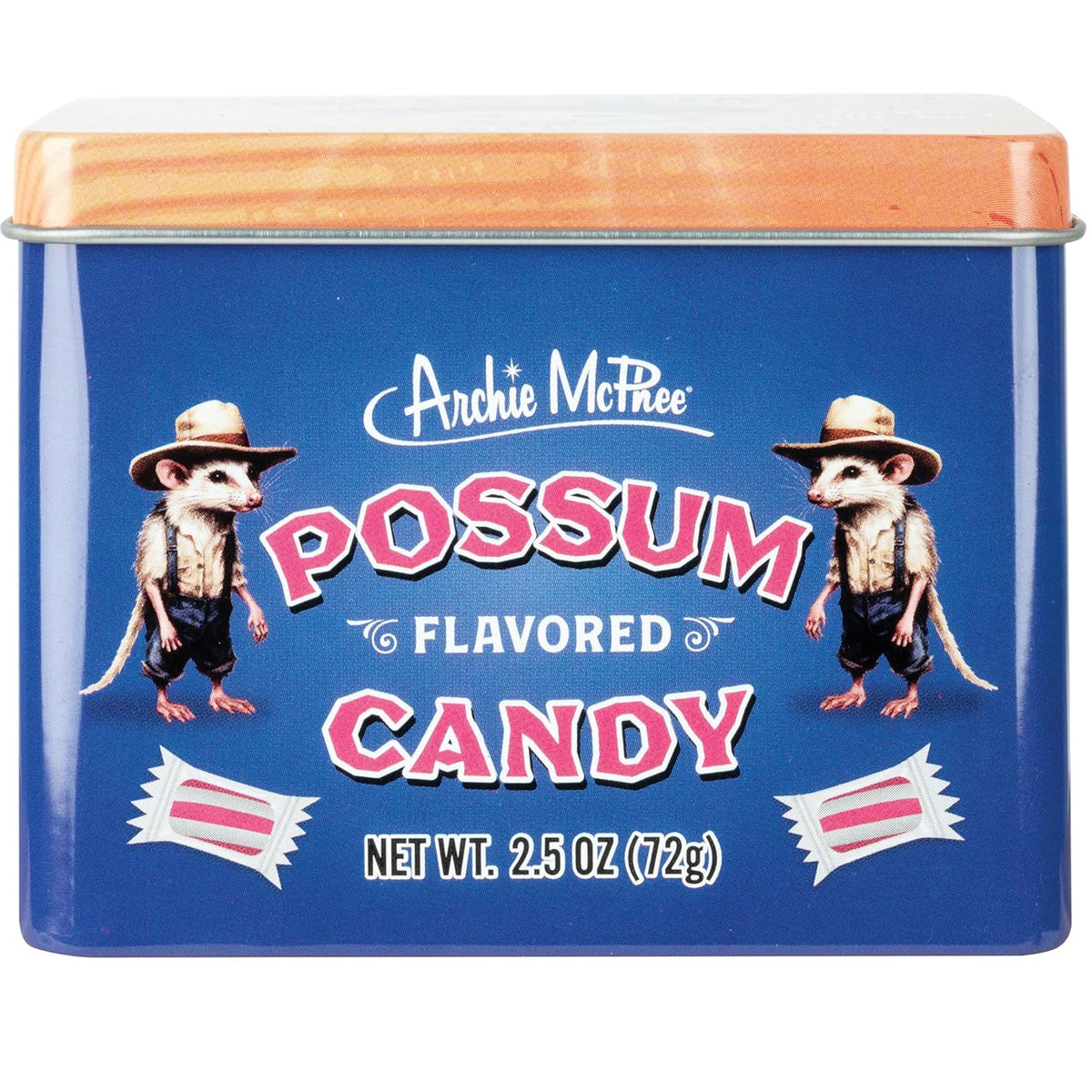 POSSUM Flavored Candy - Gross! Funny! Cool Retro Tin Gift Box - Archie McPhee