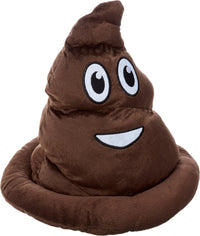 The 💩 Poop Emoji Hat is a funny gag gift and hilarious party costume accessory, shaped like a smiling poop emoji with big eyes and a wide grin—perfect for your next event!.