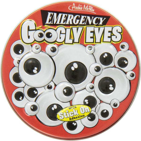 Emergency Googly Eyes - Craft Decoration Stick on Party Tin Set - Archie McPhee