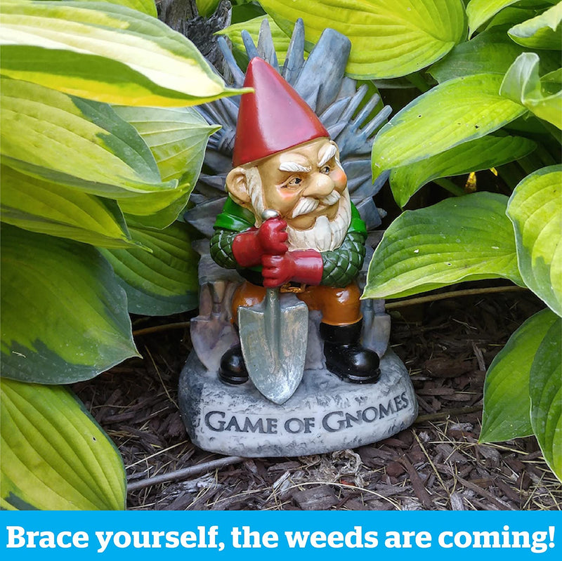 Game of Gnomes Garden Statue – Funny Outdoor Gnome, Yard Decor, Lawn Ornament