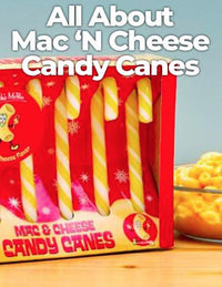 Mac & Cheese Flavored Candy Canes - Bizarre Christmas Gag Joke - Archie McPhee