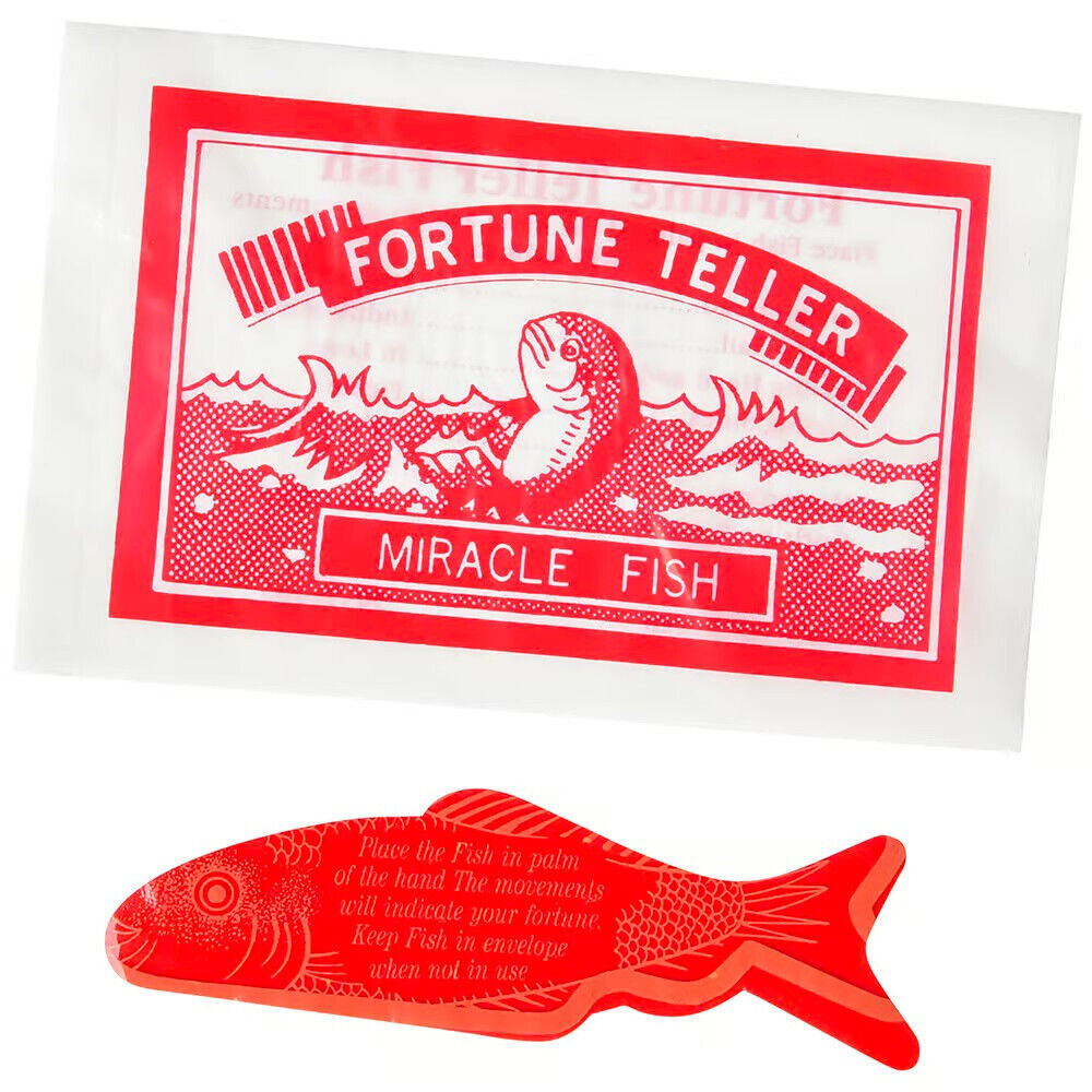 12 Fortune Telling Fish - Miracle Teller Palm Reading - gag party toy gifts