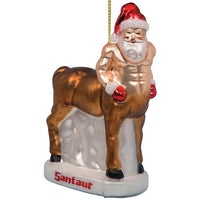 Santaur Ornament - Santa Claus Horse Christmas Hand-Blown Glass ® Archie McPhee