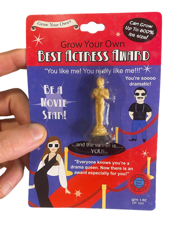 🎬🏆 The Grow Your Own Best Actress Award! 🌟Funny Drama Queen Novelty Gag Gift