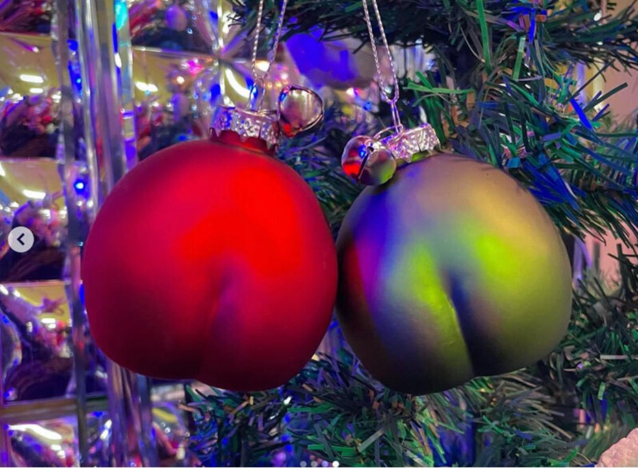 Jingle Butts Ornaments - Chriistmas Holiday Art Hand-Blown Glass ® Archie McPhee