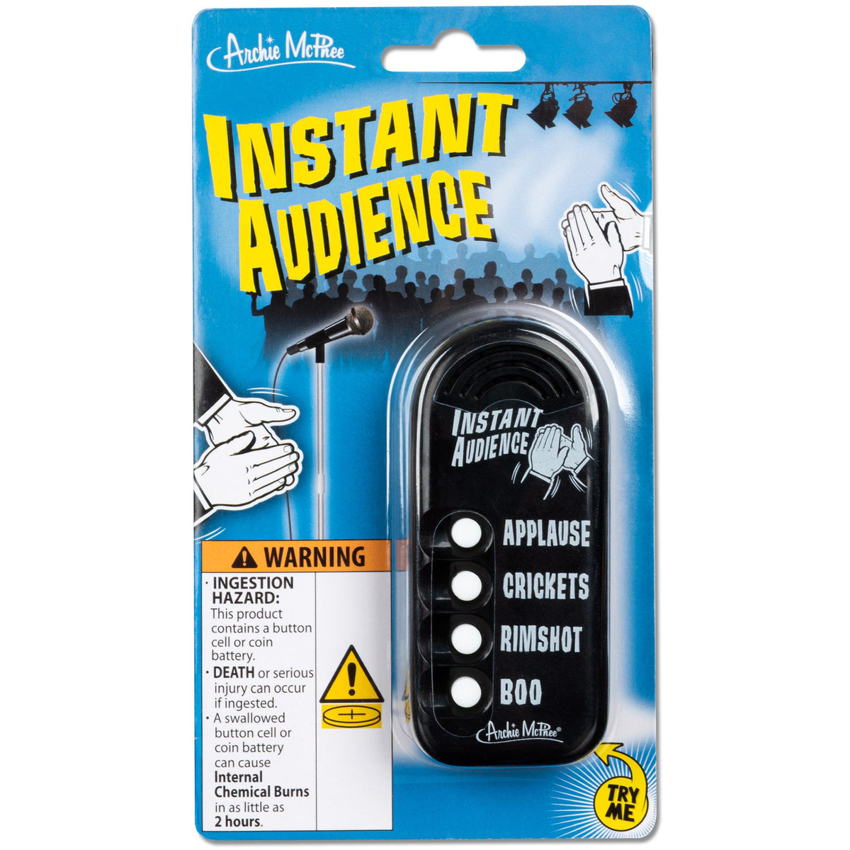 INSTANT AUDIENCE - Pocket Comedy Sound Machine Noise Maker Toy - Archie McPhee
