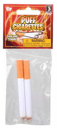 2 JOKE PUFF CIGARETTE - Fake Smoke Magic Trick Gag Prop Costume Accessory Toy