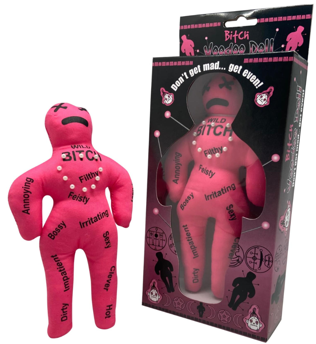 WILD SEXY BITCH Voodoo Doll with Pins ~ Funny Adult Toy Gag Joke Office Gift