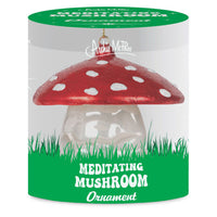 Meditating Mushroom Ornament - Holiday Art Hand-Blown Glass ® Archie McPhee