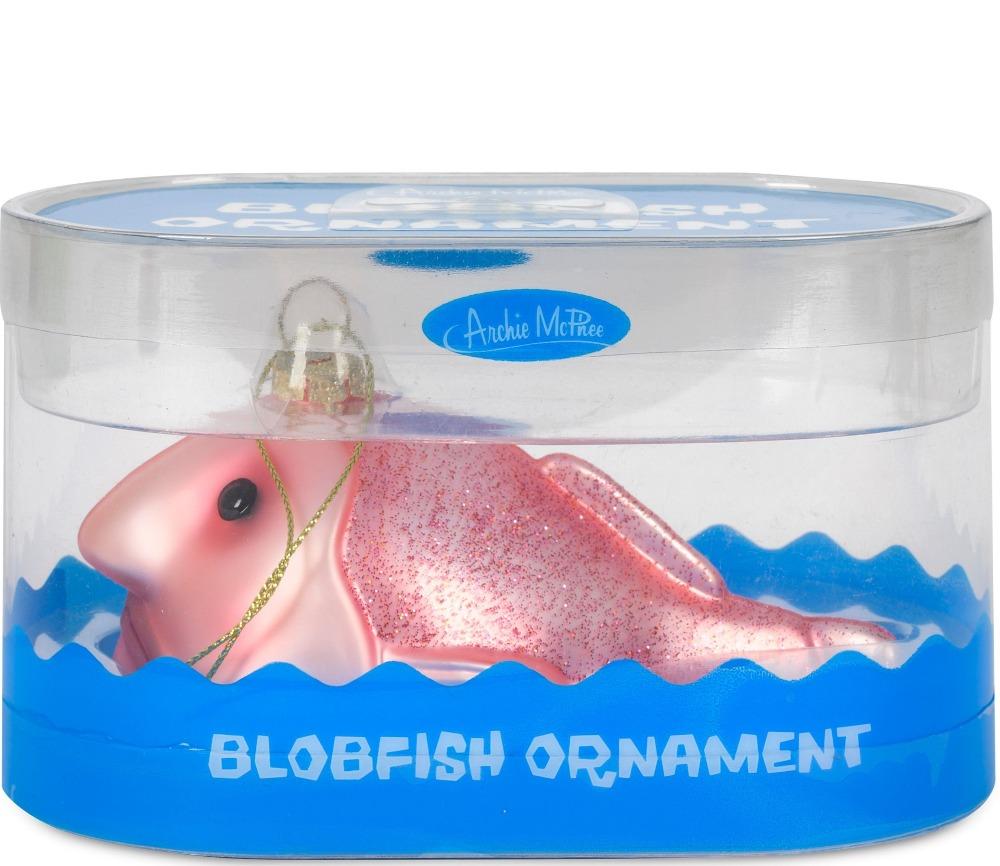 BLOBFISH Ornament - Christmas Holiday Art Hand-Blown Glass Decor ® Archie McPhee