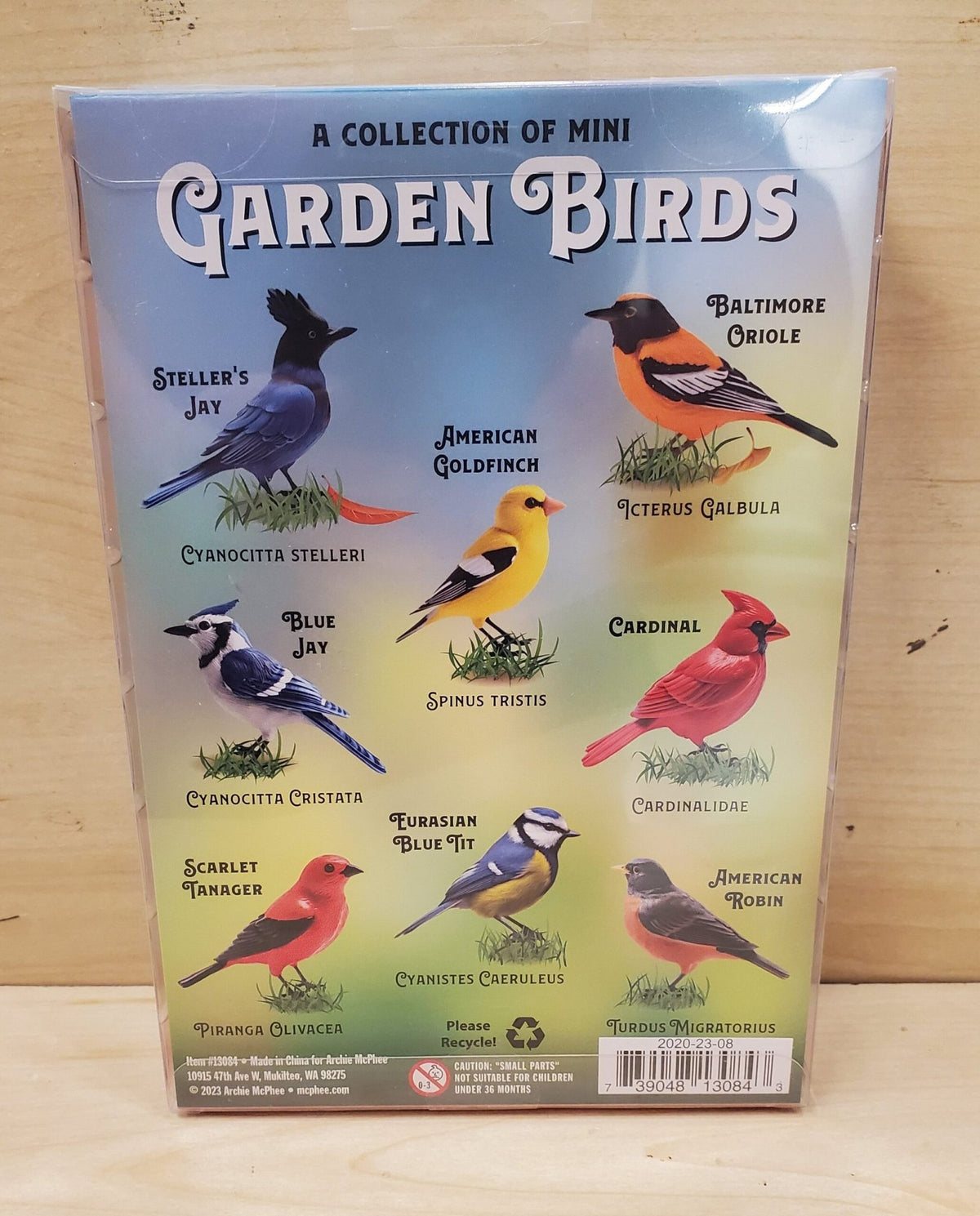 A Collection of Mini Garden Birds - 8pc Tiny Statue Figurines- Archie McPhee