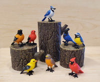 A Collection of Mini Garden Birds - 8pc Tiny Statue Figurines- Archie McPhee