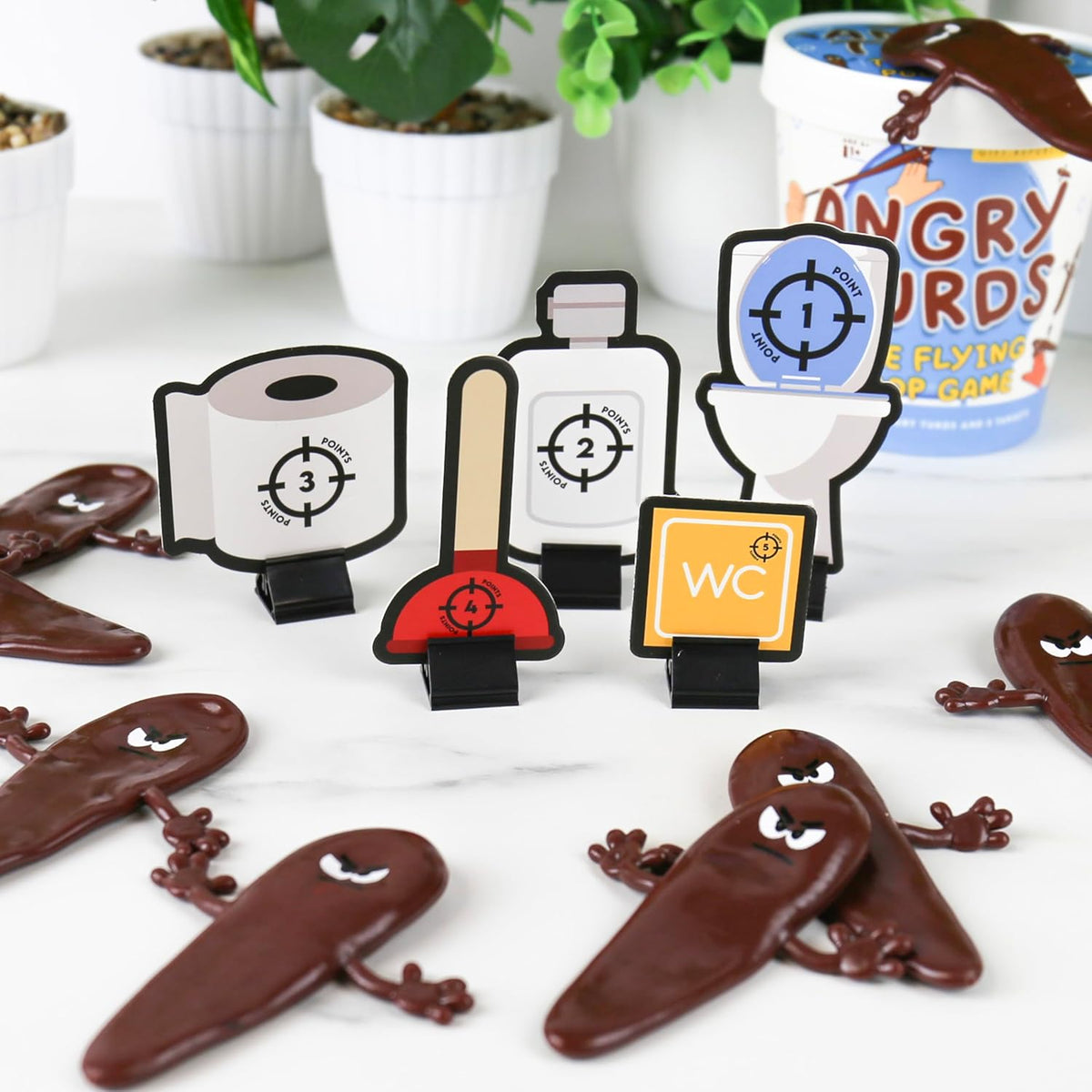 💩🎯 Angry Turds – The Ultimate Flying Poop Battle Slingshot Target Kids Game!