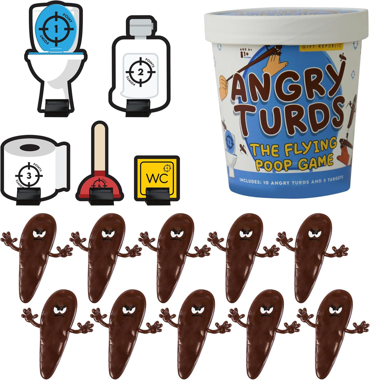 💩🎯 Angry Turds – The Ultimate Flying Poop Battle Slingshot Target Kids Game!