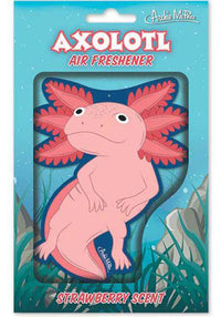 AXOLOTL Cute Pink Car Air Freshner - (Strawberry Scent) - Archie McPhee