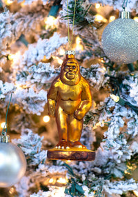 Bigfoot Sasquatch Ornament - Holiday Christmas Hand-Blown Glass ® Archie McPhee