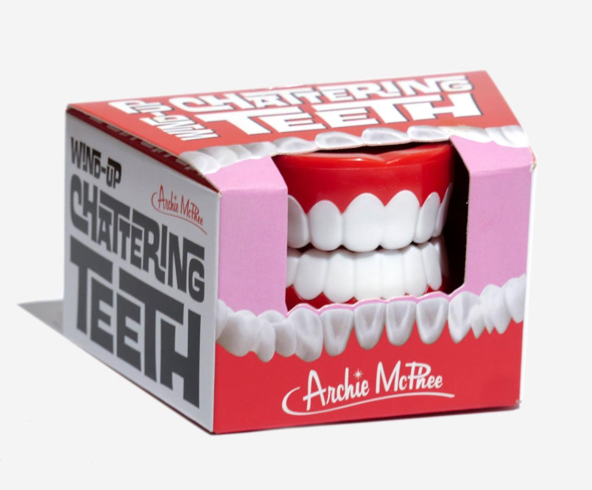 Wind-Up Chattering Teeth - Classic Funny Gag Prank Joke Gift - Archie McPhee