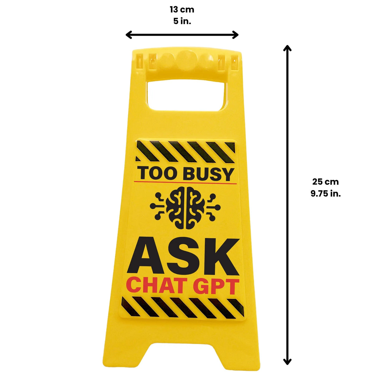 🤖TOO BUSY? ASK CHATGPT Desk Caution Sign ⚠️ Funny AI Work Office Gag Gift