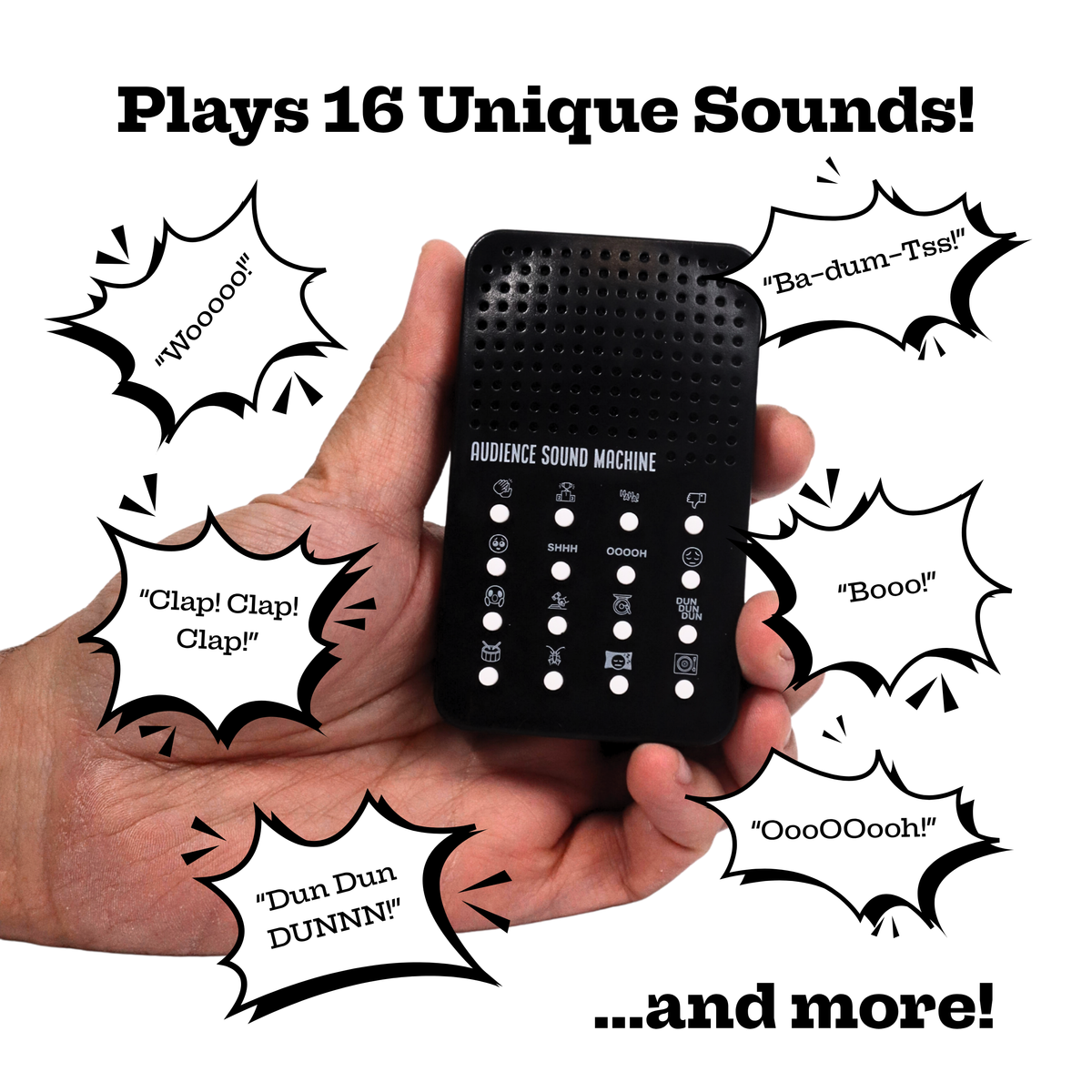 Instant Audience Sound Machine Electronic Noisemaker 🔊 16 Sounds Cheers, Boos,Crickets, etc