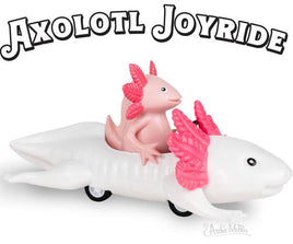 Axolotl Joyride: Cute Pink Pull Back Car Racing Child Toy - Archie McPhee
