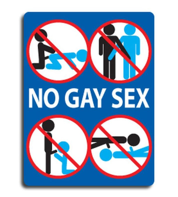 NO GAY SEX Prank Sign - Hysterical Funny Gag Office Bathroom Joke