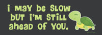 "May Be Slow But Ahead of You" 🐢 Funny Turtle Bumper Car Magnet - Made in USA