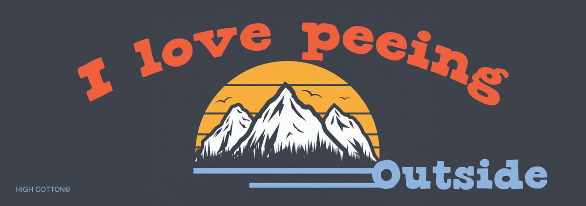 "I Love Peeing Outside" 🌲 🗻 Funny Bumper Car Fridge Magnet - Made in USA