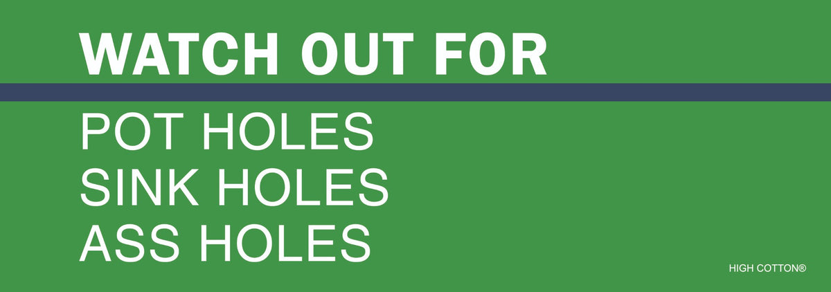 ⚠️ Pot Holes, Sink Holes & Ass Holes ⚠️ Funny Bumper Car Magnet 👀 Made in USA