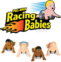 Racing Babies (set of 4) Funny Pull Back Baby Race Toys - Archie McPhee