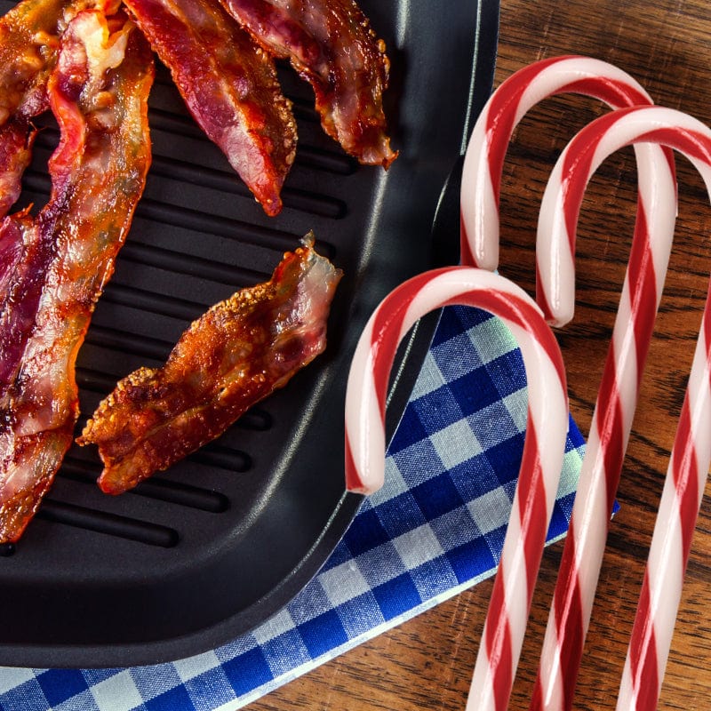 Bacon Flavored Candy Canes - Festive Holiday Fun Gag Gift - Archie McPhee