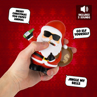 🎅 Funny Bad Santa Talking Stress Toy – Naughty Xmas Gift  | Sound Machine GaG