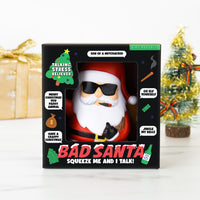 🎅 Funny Bad Santa Talking Stress Toy – Naughty Xmas Gift  | Sound Machine GaG