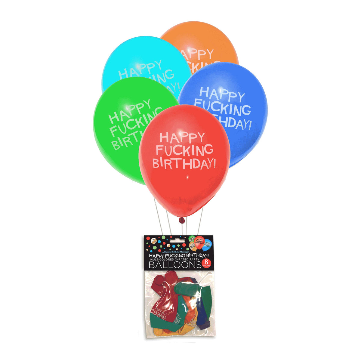 8pk 🎈 Happy FU#%ING Birthday Party Balloons Funny Adult Gag Naughty Birthday LOL 🎈😂