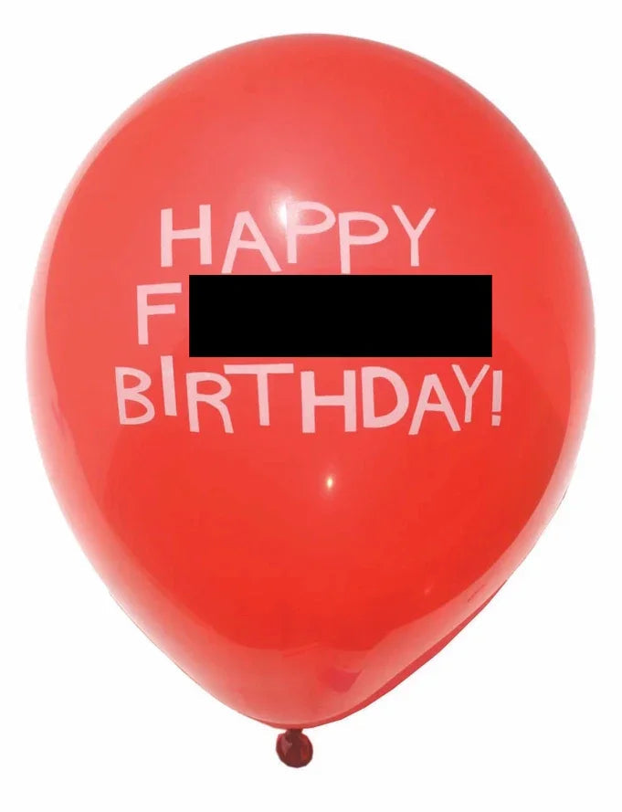 8pk 🎈 Happy FU#%ING Birthday Party Balloons Funny Adult Gag Naughty Birthday LOL 🎈😂