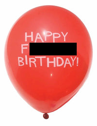 8pk 🎈 Happy FU#%ING Birthday Party Balloons Funny Adult Gag Naughty Birthday LOL 🎈😂