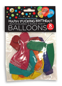 8pk 🎈 Happy FU#%ING Birthday Party Balloons Funny Adult Gag Naughty Birthday LOL 🎈😂