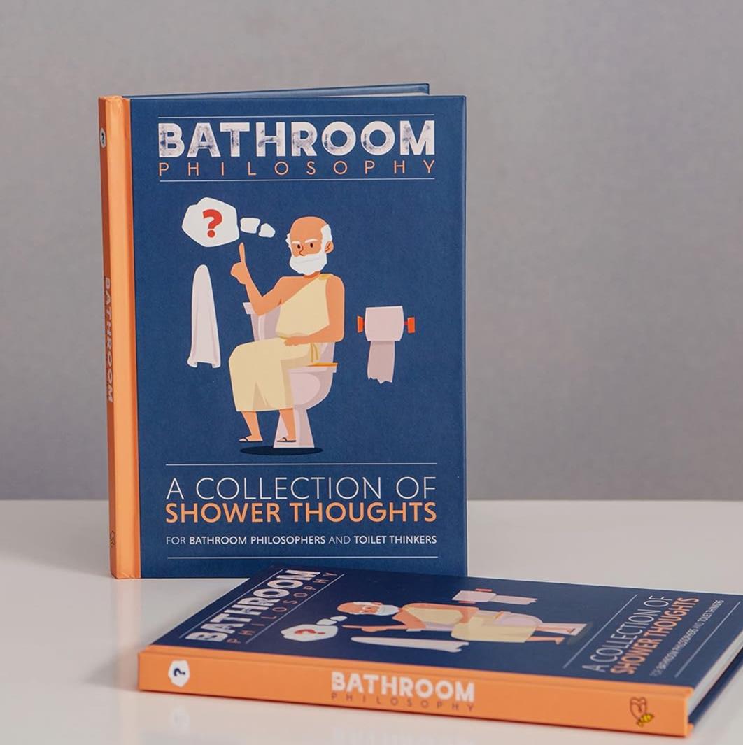 Bathroom Philosophy Hardcover Book - Toilet Potty Thinkers - Funny Gag Joke Gift