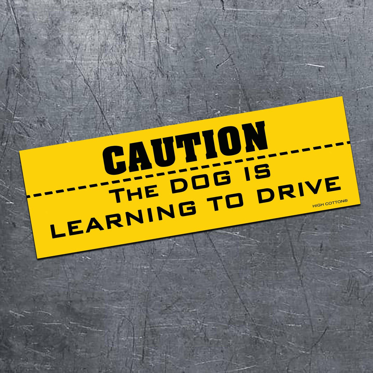 ⚠️"CAUTION: Dog is Learning to Drive" 🐶 Funny Bumper Car Magnet - Made in USA