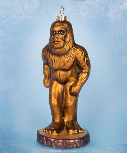 Bigfoot Sasquatch Ornament - Holiday Christmas Hand-Blown Glass ® Archie McPhee