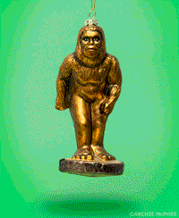 Bigfoot Sasquatch Ornament - Holiday Christmas Hand-Blown Glass ® Archie McPhee