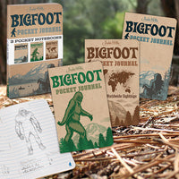 BIGFOOT 3PK Sasquatch Pocket Journal Notebook Diary Sketchbooks - Archie McPhee