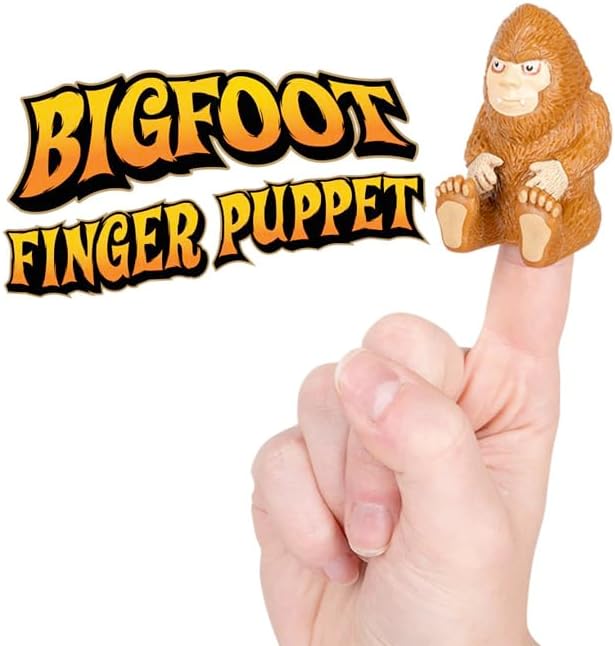 Bigfoot Puppet (Set of 2) Sasquatch Statue Finger Hand Toys - Archie McPhee