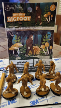 Itty Bitty Bigfoot (Bag of 8) - Mini Sasquatch Figurines - Archie McPhee