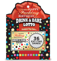 Happy F@#king Birthday Adult Drink & Dare Game – 36 Scratch-Off Lotto Tickets 🎂