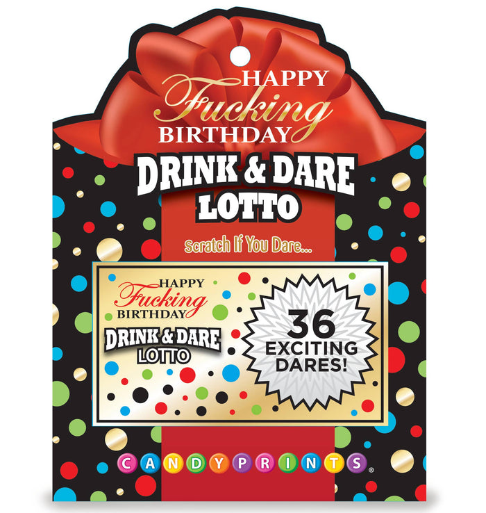 Happy F@#king Birthday Adult Drink & Dare Game – 36 Scratch-Off Lotto Tickets 🎂