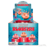 Racing Blobfish (set of 4) Funny Pull Back Race Fish Toys - Archie McPhee