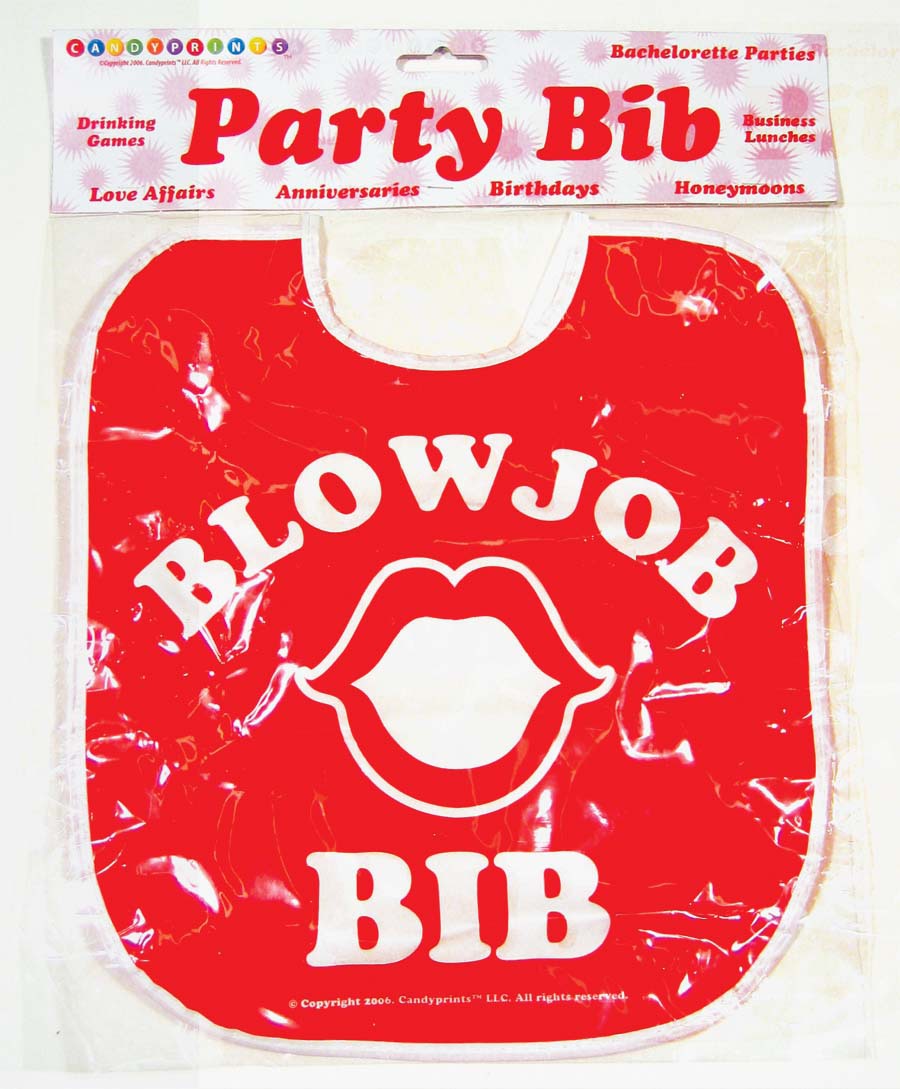 The Blowjob Bib Bachelorette Party Favor 💋 is a bold red adult gag gift with “BLOWJOB BIB” text and lips—perfect for birthdays, bachelorette parties, and as a naughty or funny party favor.