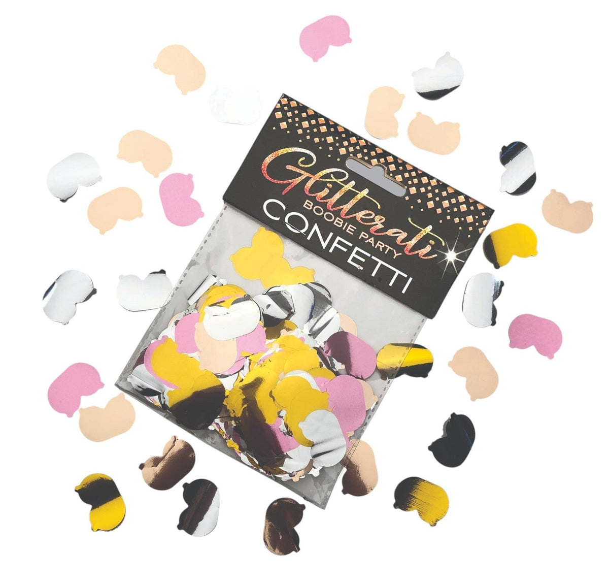 Metallic Boobie Confetti Bachelor Bachelorette Party Decor Naughty Funny Bling