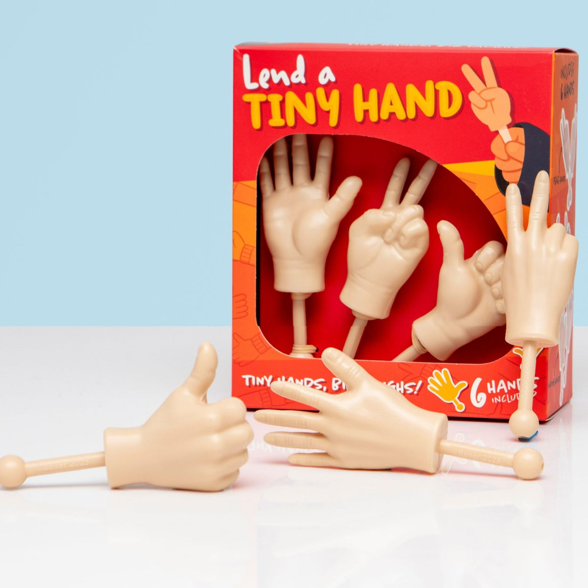 Tiny Hands Prank Set (6 Pack) Mini Finger Hands Peace Thumbs Up Wave Gag Gift 😂