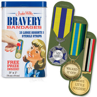 Trophy Bravery Award Bandages in Cute Collectible Tin - Band-Aids  Archie McPhee